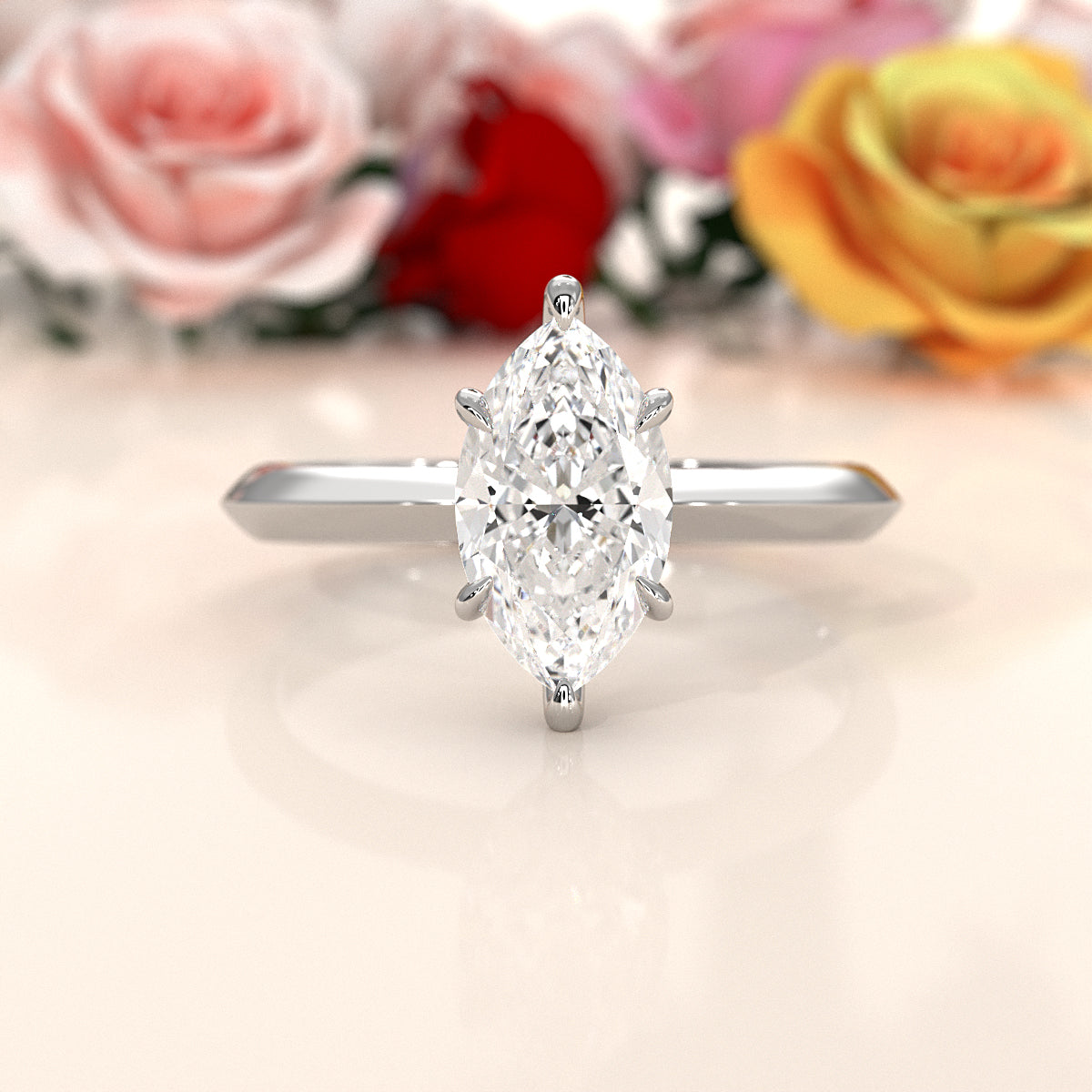 3g 2.2mm Claw Prong Solitaire Style Lab Grown Diamond Engagement Ring IGI Certified 1.00 Ctw.